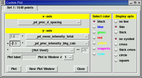 example pdCIFplot screen display