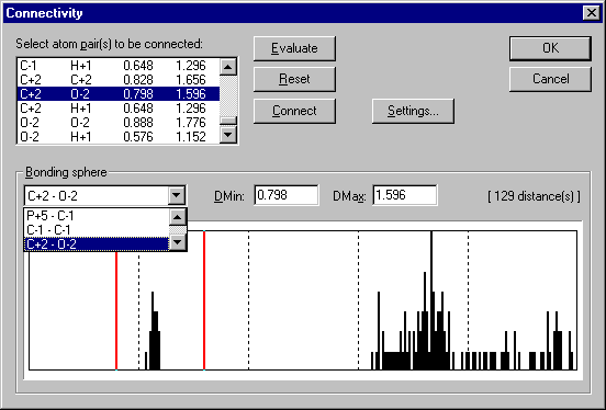 Connectivity dialog