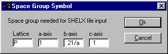 Inputting the Spacegroup Symbol