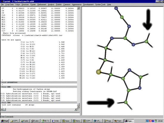 Calculated hydrogens are added