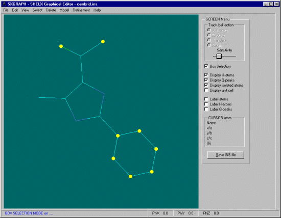 Select atoms to trim off/delete