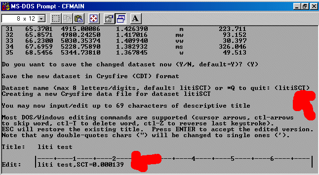 Saving the crysfire CDT file after self calibration