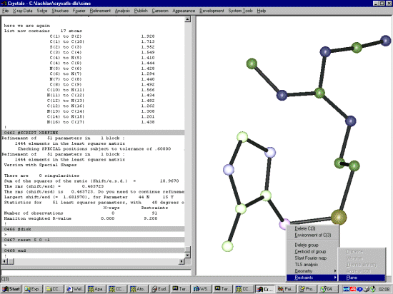 Setting planar restraints