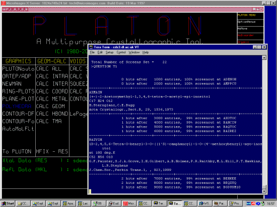 Searching the Cambridge Database via Platon Spawning a command line Quest session