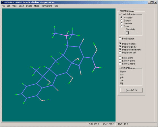 Loading the fragment into SXGRAPH