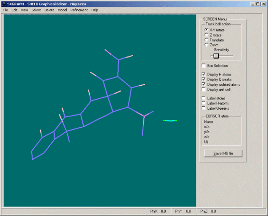 Dirdif solved structure using fragment searching