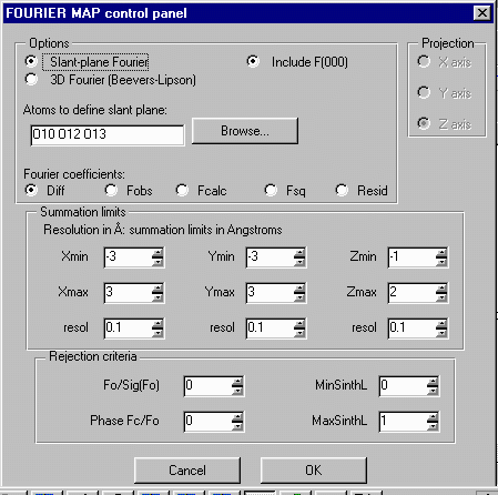 Setting the range of the Fourier Map