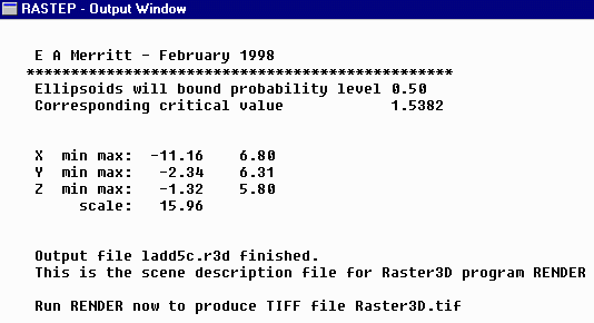 RASTEP output Window