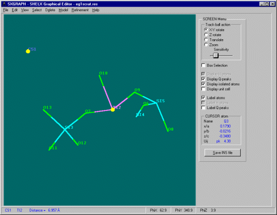 Selecting the heavy Cs and Ti atoms